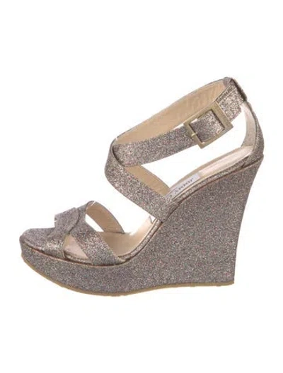 Pre-owned Jimmy Choo Glitter Espadrilles