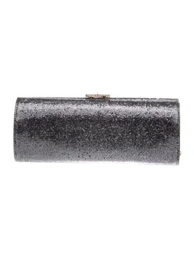 Pre-owned Jimmy Choo Glitter Evening Bag In Metallic/silver