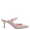 Jimmy Choo Glitter Fabric Bing 65 Mules In Pink