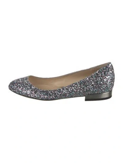 Pre-owned Jimmy Choo Glitter Flats In Multi