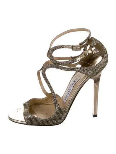Pre-owned Jimmy Choo Glitter Gladiator Sandals