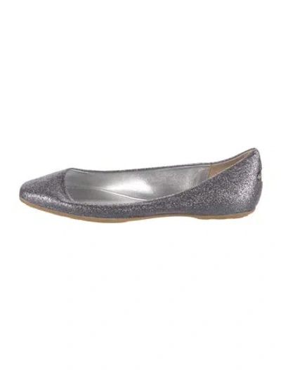 Pre-owned Jimmy Choo Glitter Glitter Accents Ballet Flats