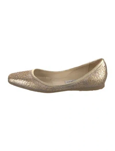 Pre-owned Jimmy Choo Glitter Glitter Accents Ballet Flats
