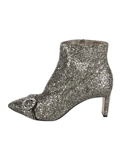 Pre-owned Jimmy Choo Glitter Glitter Accents Boots In Multi