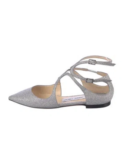 Pre-owned Jimmy Choo Glitter Glitter Accents Flats