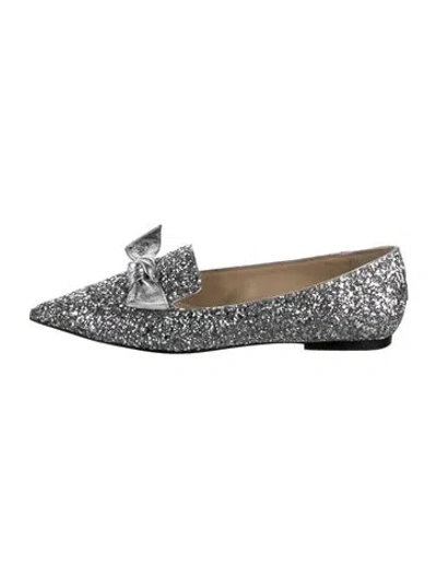 Pre-owned Jimmy Choo Glitter Glitter Accents Loafers