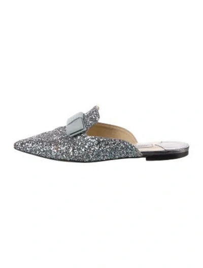 Pre-owned Jimmy Choo Glitter Glitter Accents Mules In Multi