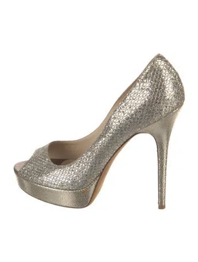 Pre-owned Jimmy Choo Glitter Glitter Accents Pumps