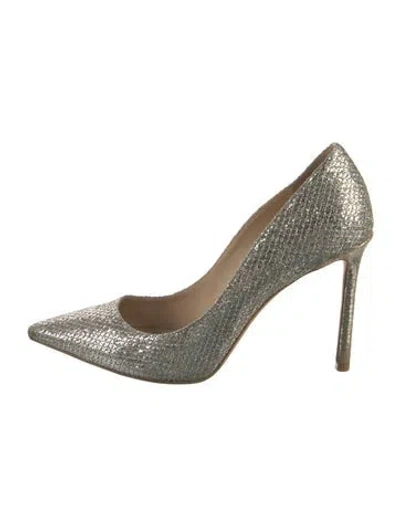 Pre-owned Jimmy Choo Glitter Glitter Accents Pumps In Gold