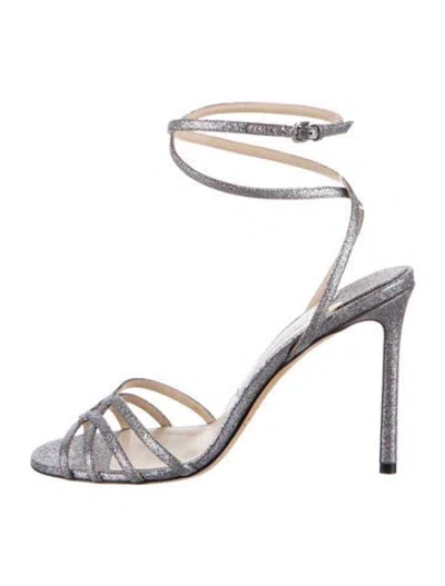 Pre-owned Jimmy Choo Glitter Glitter Accents Sandals