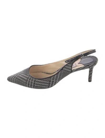 Pre-owned Jimmy Choo Glitter Glitter Accents Slingback Pumps In Gold