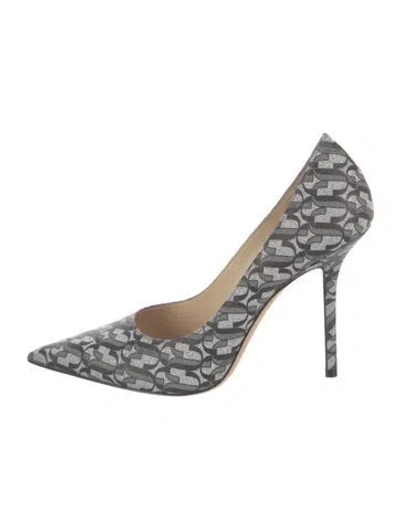 Pre-owned Jimmy Choo Glitter Graphic Print Pumps
