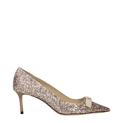 Jimmy Choo Glitter Heel In Nude