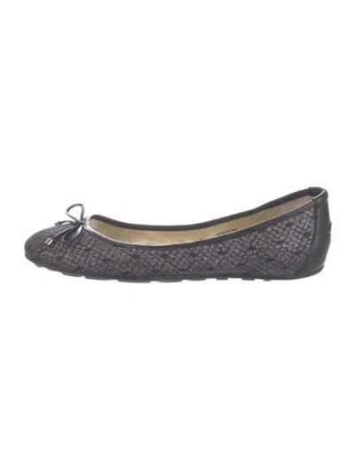 Pre-owned Jimmy Choo Glitter Patterned Ballet Flats In Multi