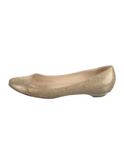 Pre-owned Jimmy Choo Glitter Patterned Flats