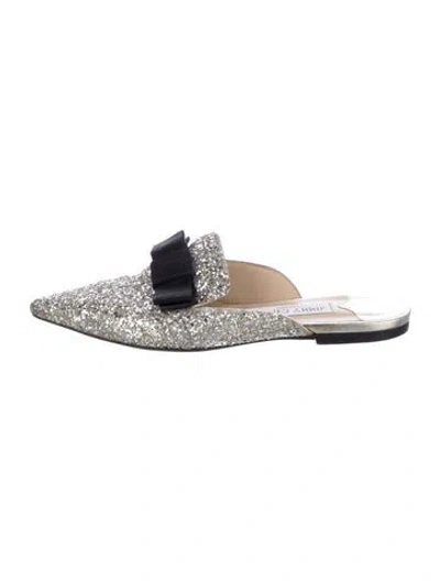 Pre-owned Jimmy Choo Glitter Patterned Mules