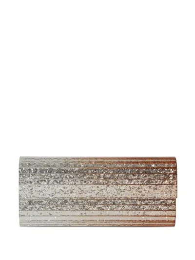 Jimmy Choo Glitter-ribbed Clutch Bag