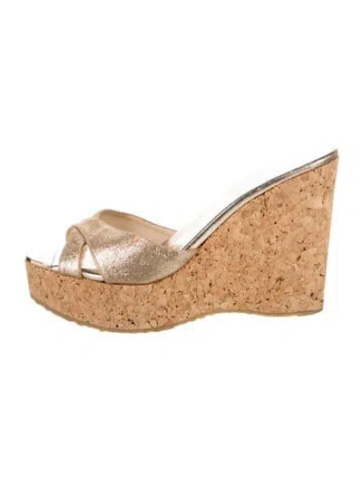 Pre-owned Jimmy Choo Glitter Slides