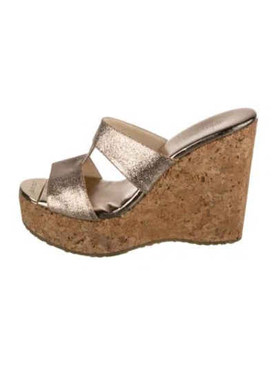 Pre-owned Jimmy Choo Glitter Slides