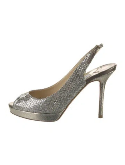 Pre-owned Jimmy Choo Glitter Slingback Pumps