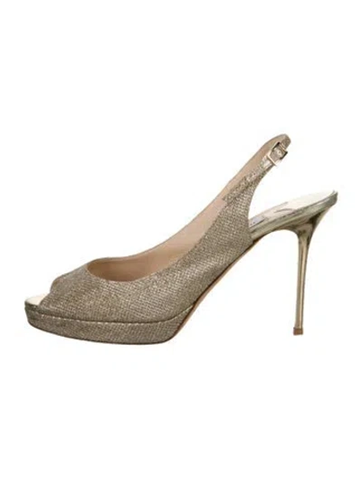 Pre-owned Jimmy Choo Glitter Slingback Pumps