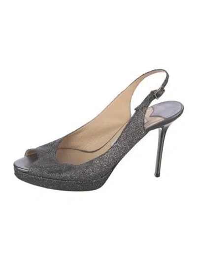 Pre-owned Jimmy Choo Glitter Slingback Pumps