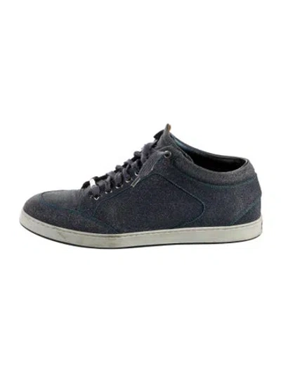 Pre-owned Jimmy Choo Glitter Sneakers In Blue