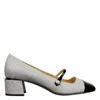 Jimmy Choo Glitter Square-toe Leather Shoe