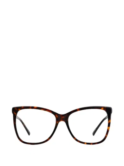 Jimmy Choo Glitter-detail Square-frame Glasses In Brown
