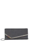 Jimmy Choo Glittered Emmie Clutch In Grey