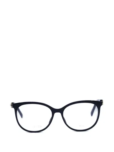 Jimmy Choo Glitter-effect Square-frame Glasses In Black