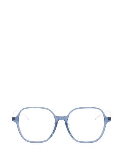 Jimmy Choo Glitter-embellished Square-frame Glasses In Blue