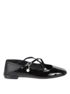 Jimmy Choo Glossy Black Flat Shoes In Black