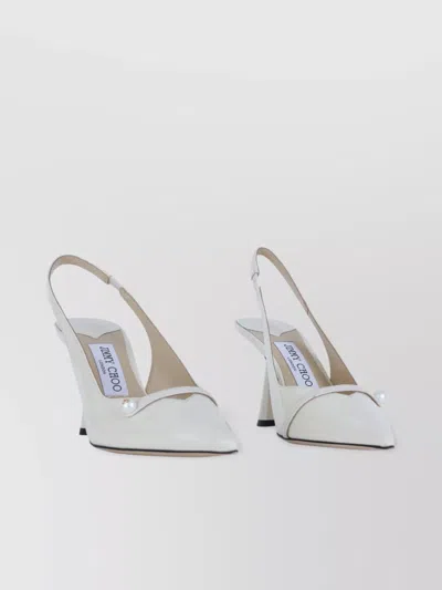 JIMMY CHOO GLOSSY PEARL POINTED TOE PUMPS