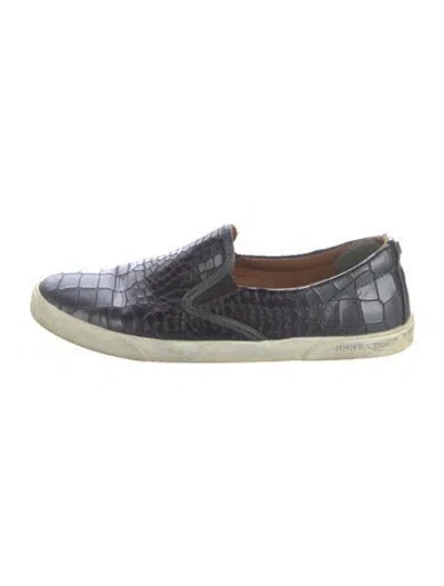 Pre-owned Jimmy Choo Goat Leather Animal Print Loafers In Black