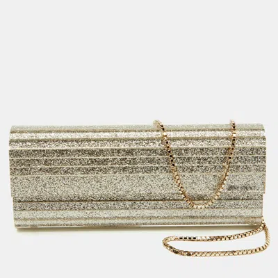 Pre-owned Jimmy Choo Gold Acrylic Sweetie Chain Clutch