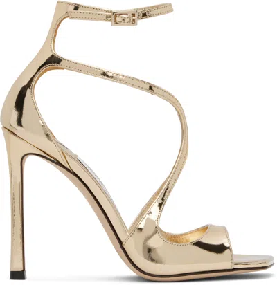 Jimmy Choo Gold Azia 110 Heeled Sandals