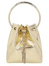 Jimmy Choo Gold Bon Bon Bucket Bag In Golden