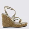 Jimmy Choo Gold Espadrillas In Gold