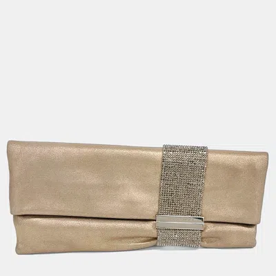 Pre-owned Jimmy Choo Gold Leather Clutch