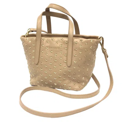 Pre-owned Jimmy Choo Gold Leather Handbag Shoulder Bag Tote Bag ()