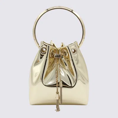 Jimmy Choo Gold Leather Top Handle Bag