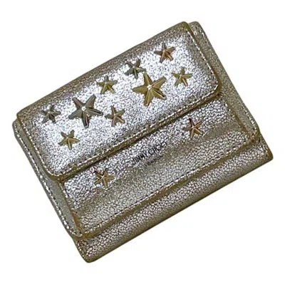 Pre-owned Jimmy Choo Gold Leather Wallet (tri-fold) ()