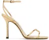 Jimmy Choo Gold Leo 100 Candy Wrap Heeled Sandals In Animal Print