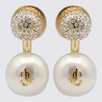 JIMMY CHOO GOLD METAL EARRINGS
