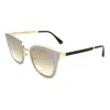Jimmy Choo Gold Metal Sunglasses In Metallic
