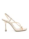 Jimmy Choo Etana Metallic-leather Sandals In Metallic