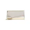 Jimmy Choo Gold Mirror Leather Emmie In White