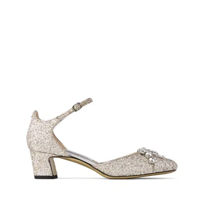 JIMMY CHOO GOLD PUMPS
