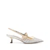 Jimmy Choo Didi 45 Glitter Slingback Pumps In Metallic